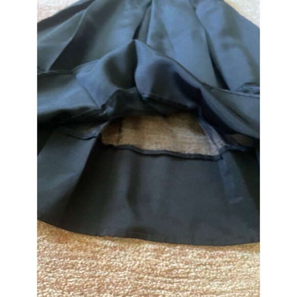 EXPRESS Black A-Line Midi SKIRT with Sheer Panel Details Size XS NWOT - Picture 8 of 10